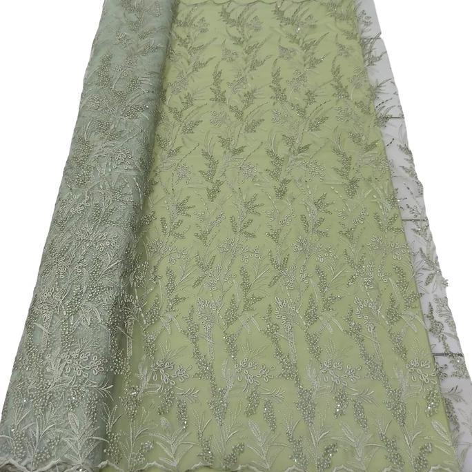 Kain Tile Bordir Payet Materan Seragam Perlengkapan Mutiara