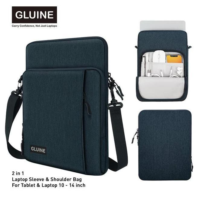 Gluine 9368 Tas Laptop Tablet 14 Utility Laptop Tablet Sleeve With Shoulder Belt For Men And Women