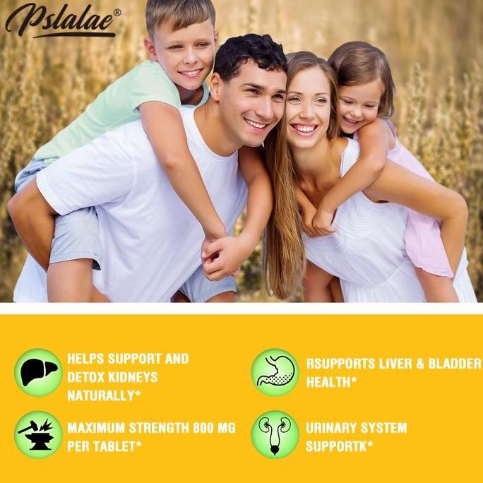 Pslalae - Suplemen Kesehatan Ginjal - Multi-Bahan Alami - Mengandung Kalsium Karbonat, Asam Stearat,