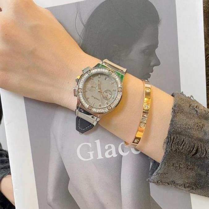 Obral Besar Jam tangan wanita abu-abu berkualitas tinggi, fashion serbaguna, keren, temperamen, jam 