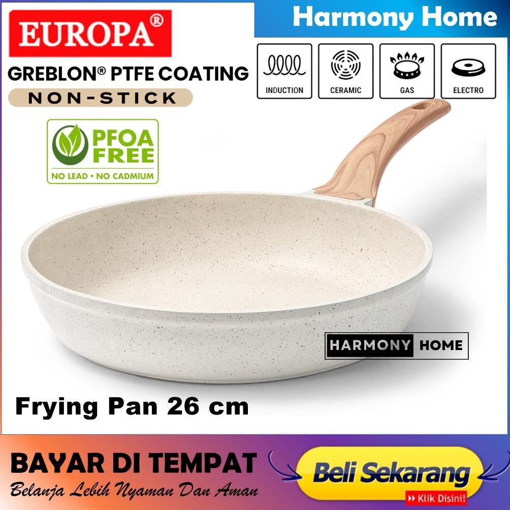 EUROPA Frying Pan 26 CM Coating Marble Non Stick Panci Anti Lengket Frying Pan Wajan Marble 26 CM