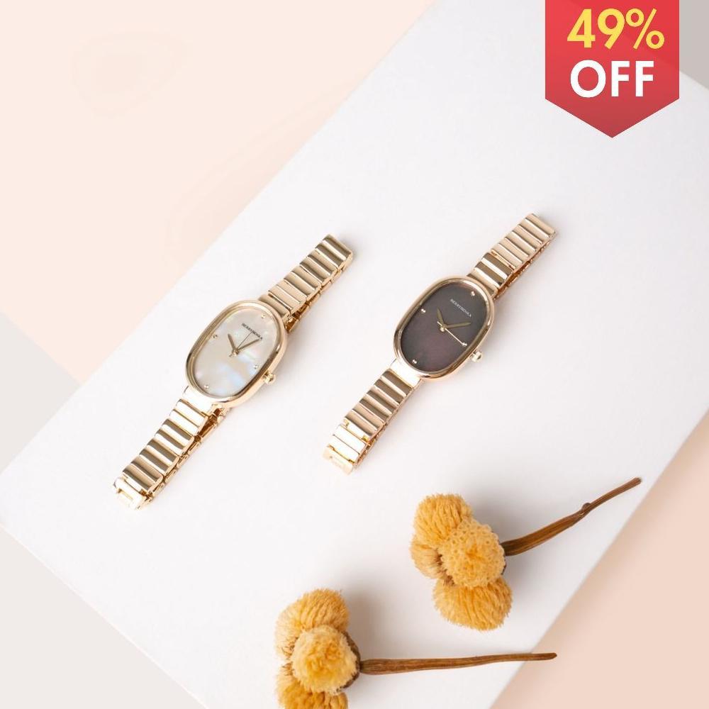 Berrybenka - Jam Tangan Rantai Wanita Sofia Calestra Oval