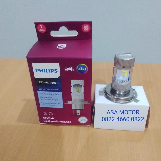 BOHLAM LAMPU DEPAN LED PHILIPS KAKI 3 HS1 UNTUK MOTOR SCOOPY/VIXION
