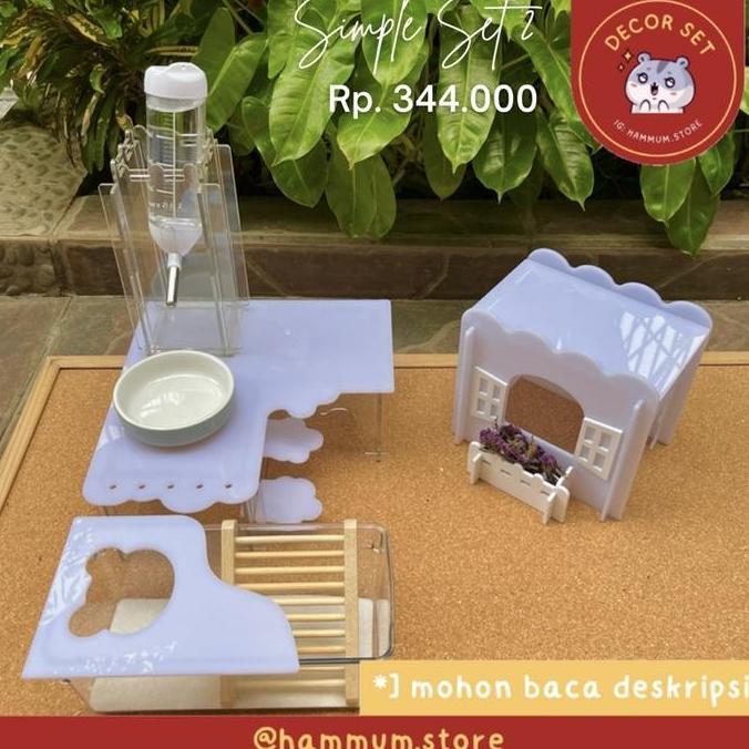 TERBARU Set Kandang Hamster | Kandang Akrilik Hamster | Acrylic Hamster Cage | Rumah Hamster | Dekor