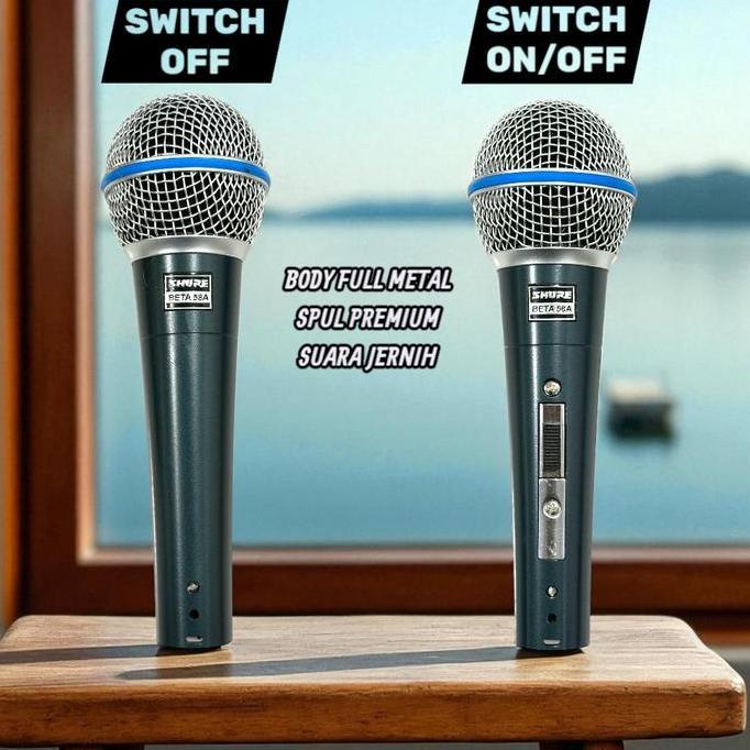 Mic Karaoke Microphone Kabel Vocal Shure Beta 58A [terbaik]