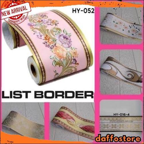 Big Sale List Border Stiker 10 Meter Wall Border List Border Motif Bunga List Wallpaper Dinding Bord