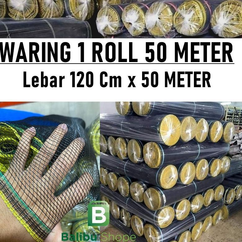 Bisa Cod Jaring Waring Ikan 1 Roll Lebar 120 Cm 50 Meter ><