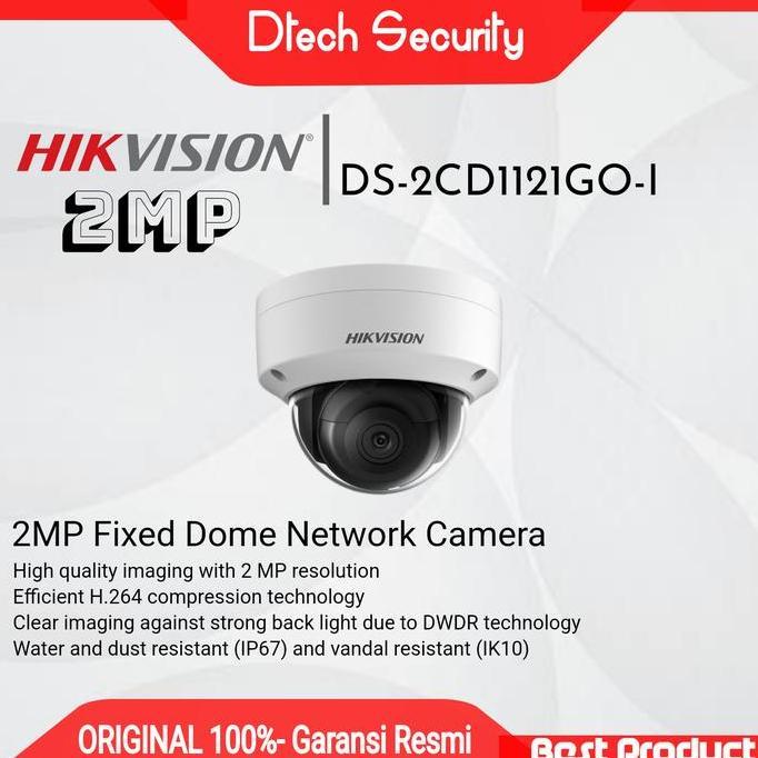 TERBARU - HIKVISION DS-2CD1121GO-I / CCTV INDOR IP CAMERA HIKVISION 2MP H265+