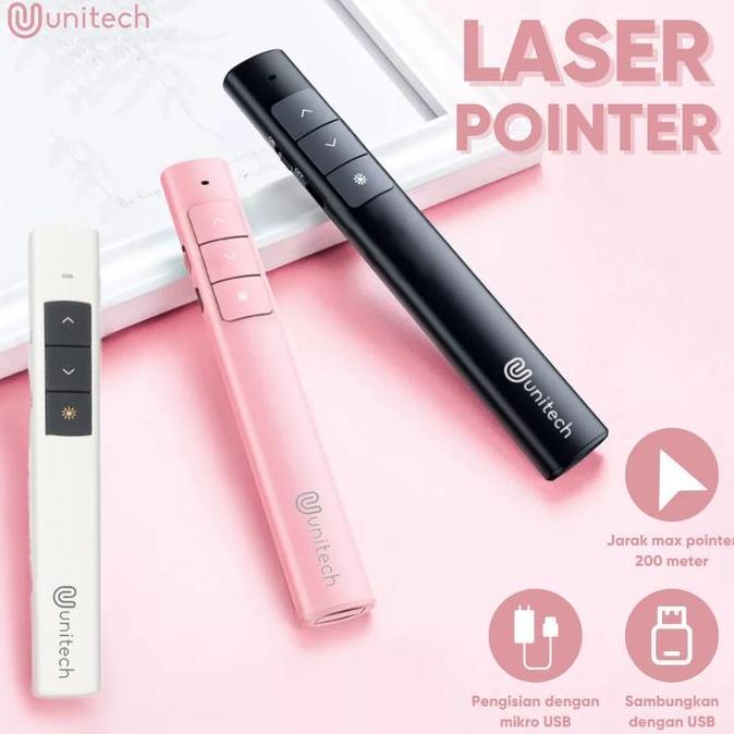 Unitech Laser Pointer Wireless Alat Presentasi Pen 50m Kontrol