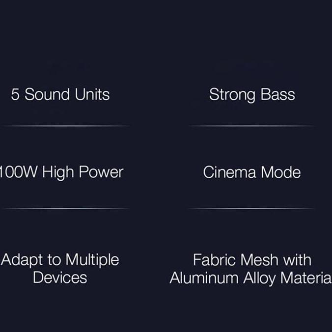 Xiaomi Soundbar Home Theater 2.1 Subwoofers 100W Bluetooth 5.0