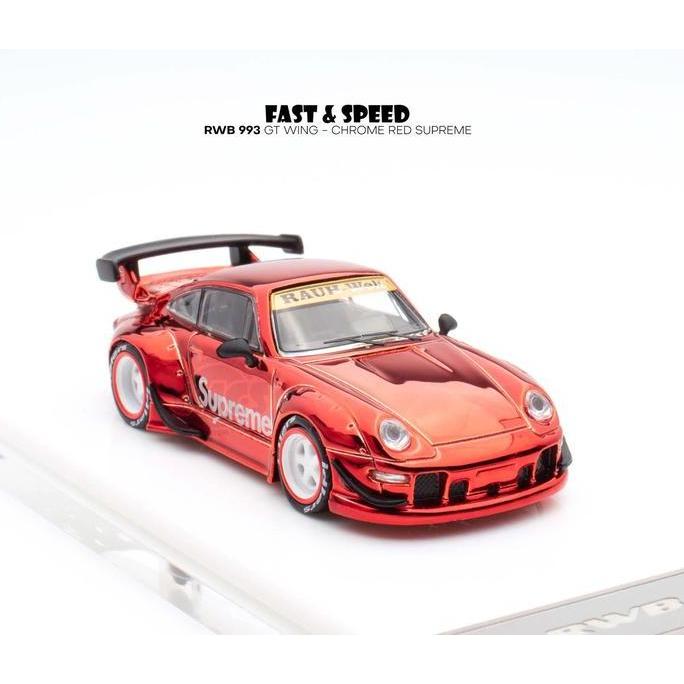 Fast&Speed - Porsche RWB993 GT Wing - Chrome Red