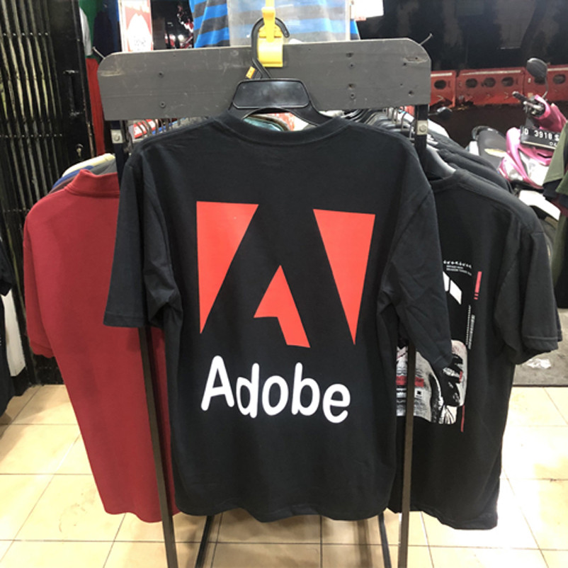NEW READY STOCK || Kaos Logo Adobe Tshirt Bahan Katun Kombed 30s || Size S M L XL XXL 3XL 4XL || DIS