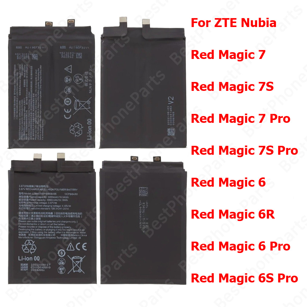 Baterai Untuk ZTE Nubia Red Magic 6 6R 6S 7 7S Pro Li3923T89P8h636590 Li3945T44P8h556490 Li3945T44P8
