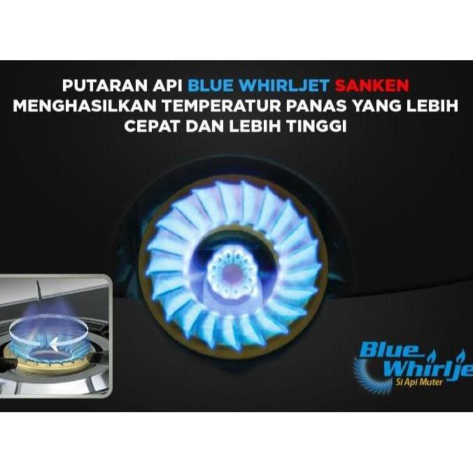 Sanken SG-363 Kompor Gas 2 Tungku Kaca Kompor Dua Tungku