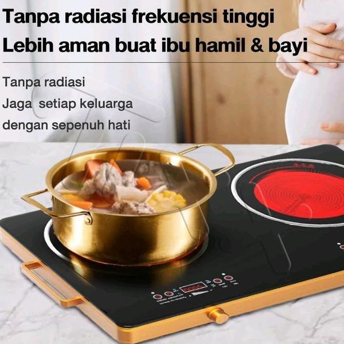 Kompor Listrik Low Watt 2 Tungku Double Ceramic Stove Kompor Keramik Listrik