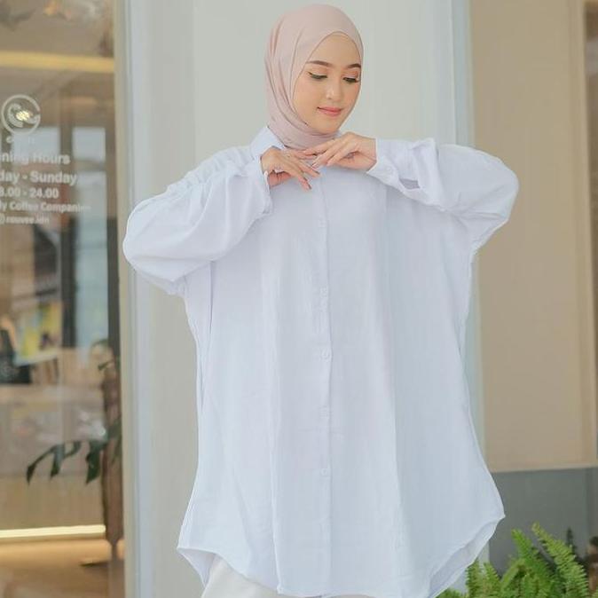 Tunik Jumbo Ld 140 130 120 110 Crinkle Airflow Premium Atasan Muslim Panjang Wanita Polos Oversize K