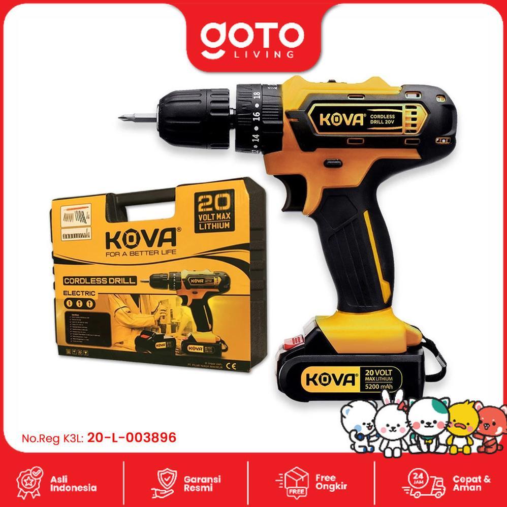 Kova 20V Cordless Drill Bor Listrik Tembok
