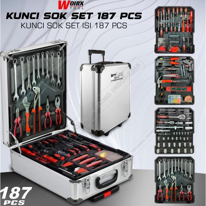Kunci Sock Sok Set 187 Pcs Socket Tool Kit