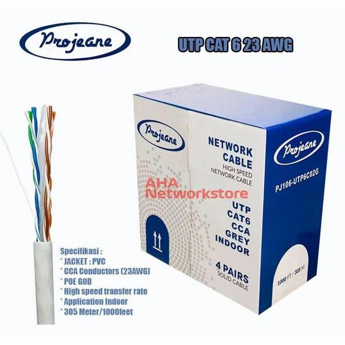Kabel UTP Cat6 Projeane Kabel UTP Cat6 Projeane Cable UTP Cat6