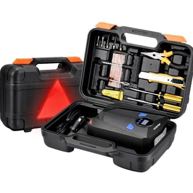 NEW Set Pompa Ban Mobil Elektrik dengan Perkakas Obeng Tang AKESI5501