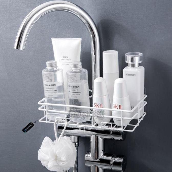 Rak Dinding Besi Serbaguna Rak Tempel Besi Kamar Mandi Rak Kamar Mandi