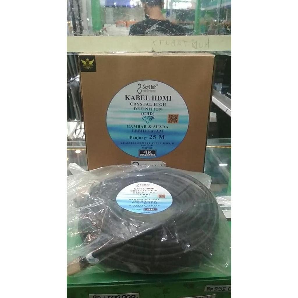 KABEL HDMI HITAM 4K SKYHUB 25Meter Kabel HDMI Support 4K Ultra HD