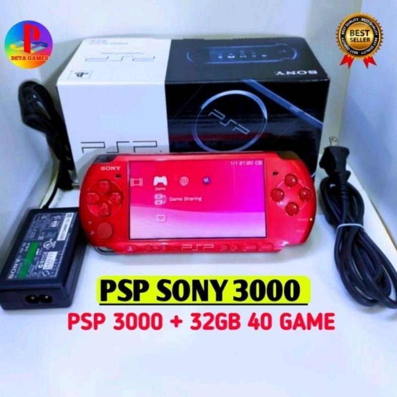 Favorit PSP SONY 30xx/20xx/10xx + MC 32GB Full 40 Game Second Jepang Limited Edition