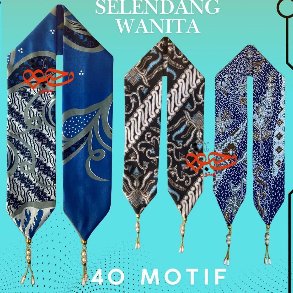 Syal Batik Wanita Premium Batik Elegan Fashion Selendang Scraf Syal Leher