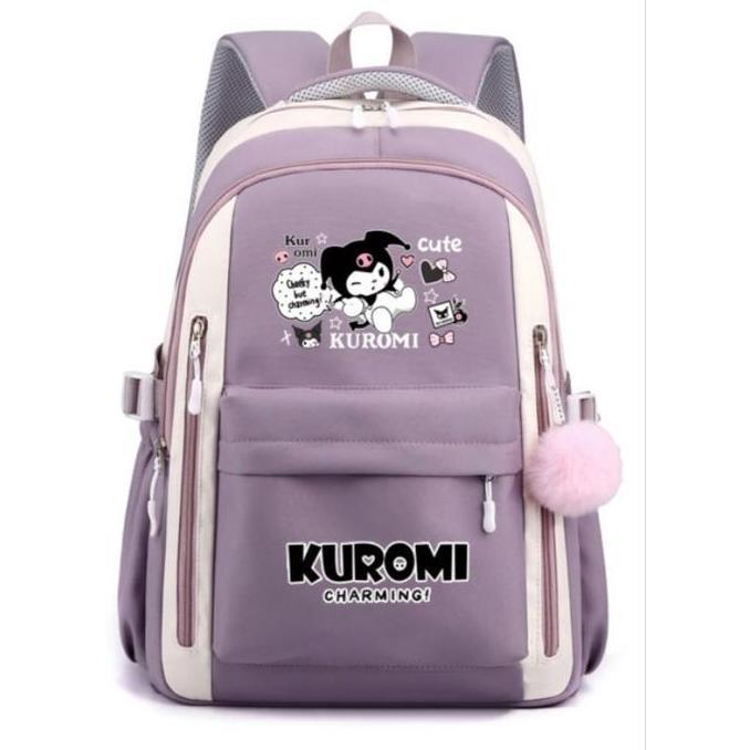 Tas Ransel Kuromi Charming Bags Tas Ransel Anak Murah Tas Sekolah Free Botol Minum Jam tangan nano s