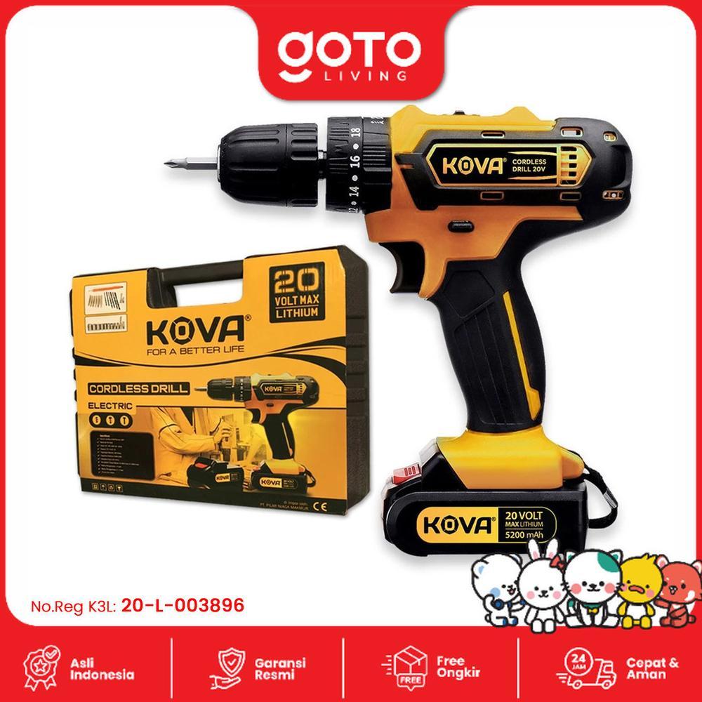 Kova 20V Cordless Drill Bor Listrik Tembok