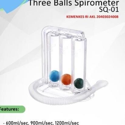 Spirometri Tiga Bola. Three Balls Spirometer. Spirometer 3 Bola.