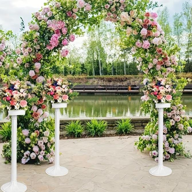 Alat Peraga Pernikahan Baru Dari Plastik, Hiasan Kolom Romawi, Rak Adegan Liburan