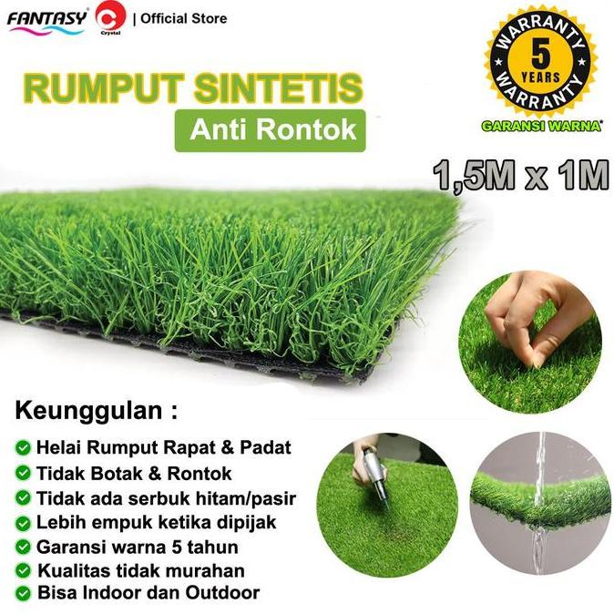 Fantasy Karpet Rumput Sintetis Ukuran 150 X 100 Cm Karpet Rumput Palsu Meteran Karpet Rumput Mini Go
