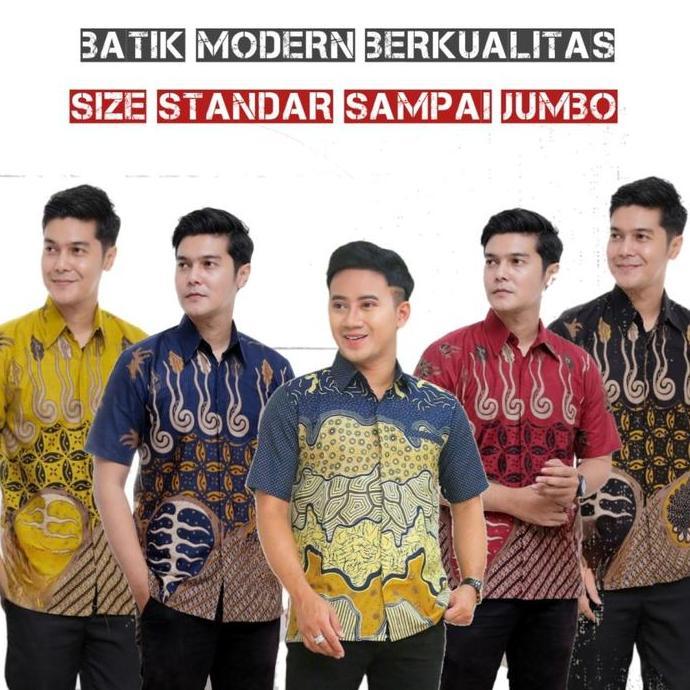 Hem Batik Pria Lengan Pendek Baju Batik Pria Hem Batik Pria Jumbo murah
