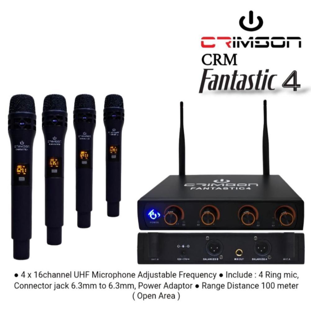 MIC MICROPHONE WIRELESS CRIMSON CRM FANTASTIC 4 MIC MICROPHONE WIRELESS UHF