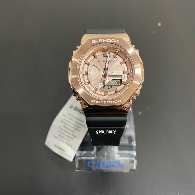 Ready Casio GM S2100PG-1A4DR Forged Stainless Steel Bezel Carbon Core Guard