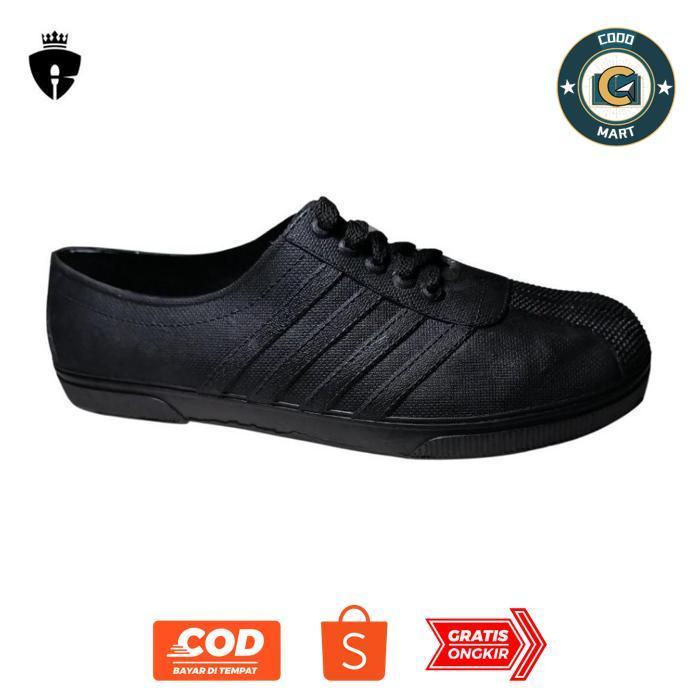 qw-7 Sepatu Bola Karet - Sepatu Pool berkebun - Sepatu Karet Hitam Premium