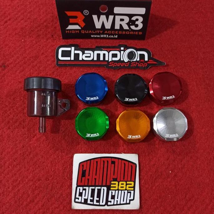 Tabung Minyak Rem Kecil Lurus WR3 + Tutup Tabung Minyak Rem CNC WR3