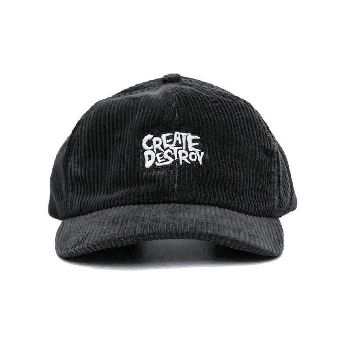 DI132 - topi Corduroy Hitam topi Bisbol Black Cap Fashion Pria Wanita Distro Original Aksesoris Hat 