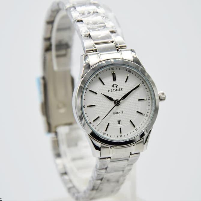 Ready JAM TANGAN HEGNER 5001 HW 5001 WANITA SILVER WHITE ORIGINAL