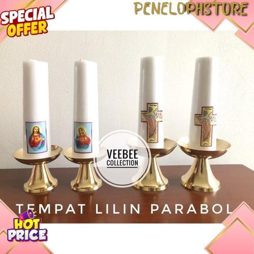 Termurah Tempat Lilin Kuningan Parabola/ tempat lilin kuningan/ tempat lilin altar