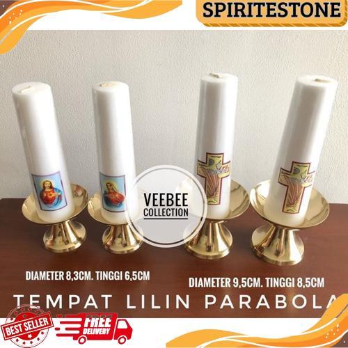 GROSIR Tempat Lilin Kuningan Parabola/ tempat lilin kuningan/ tempat lilin altar