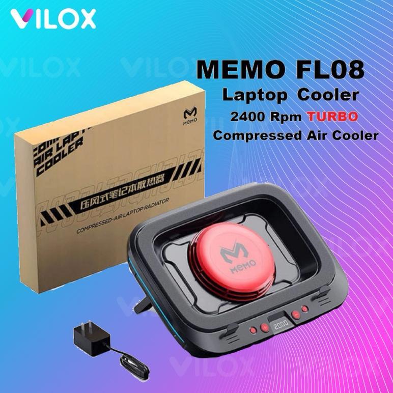 memo fl08 laptop macbook air cooling pendingin cooler fan pad 2400 RPM TURBO