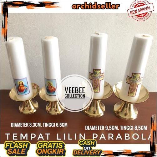 Termurah Tempat Lilin Kuningan Parabola/ tempat lilin kuningan/ tempat lilin altar
