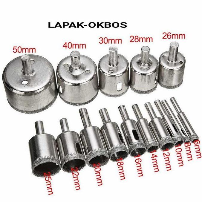 Mata Bor Pembolong Hollow HOLE Keramik Granit Marmer Kaca 15 pc