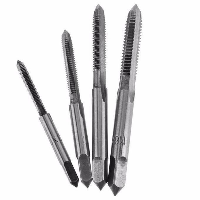 Set 9pcs Hand Tap Tapping Drill Alat Pembuat Ulir Drat Dan Mata Bor