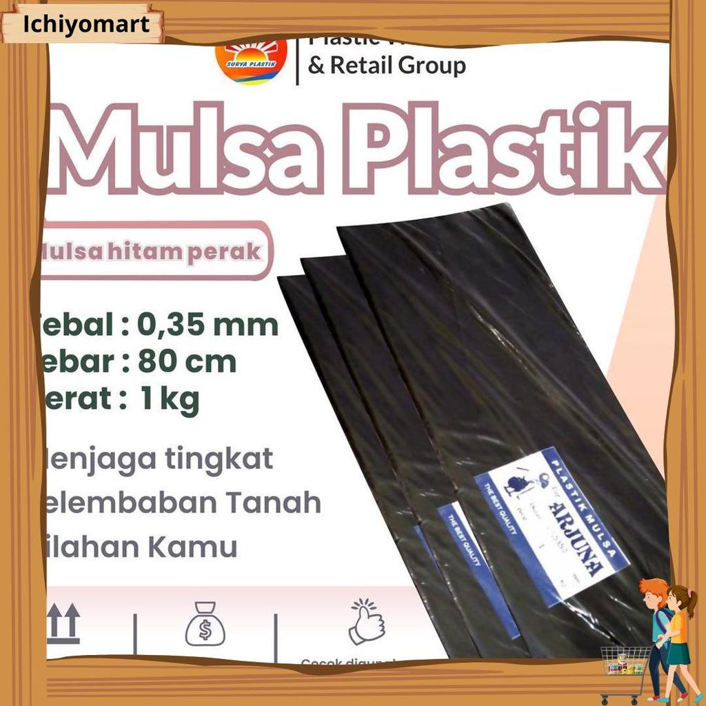 Plastik Mulsa Hitam Perak 03,5X80 Kemasan 1Kg Top Seller