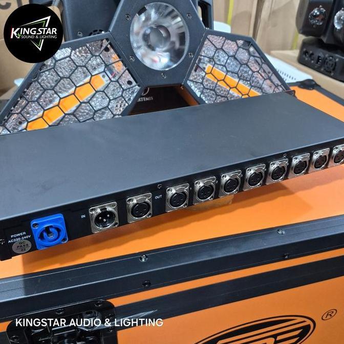 DMX Splitter 8 Channel Distributor 8ch Penguat Sinyal Lampu Lighting
