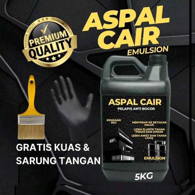 Aspal Cair Anti Bocor 5kg Paint untuk Dak dan Dinding Bangunan [terbaik]
