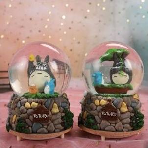 Totoro bola salju music box snow globe ghibli MM